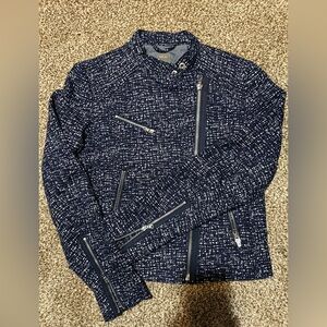 GAP Navy and White Textured Jacket